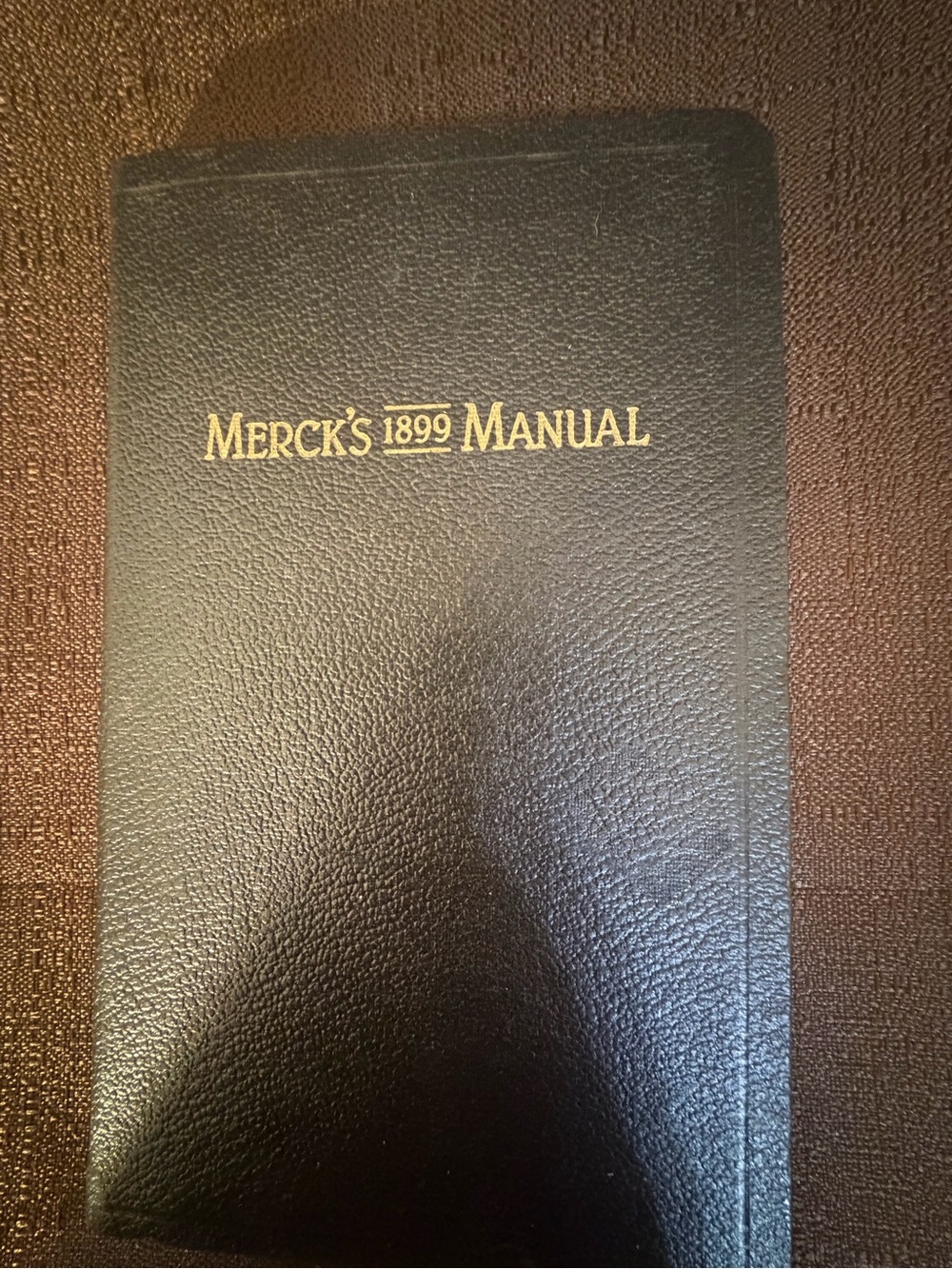 Merck's 1899 Manual Black Leatherette Pocket Reference